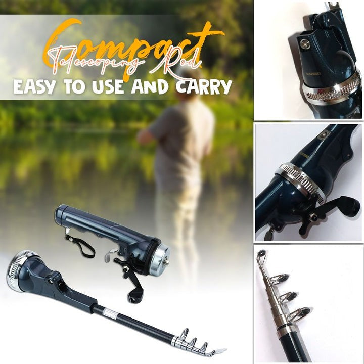 CAÑA DE PESCAR PLEGABLE PORTÁTIL PERFECTA PARA LLEVAR CONTIGO🎣
