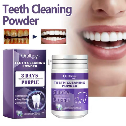 ORALHOE™ POLVO BLANQUEADOR DENTAL MORADO🦷